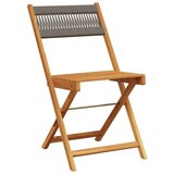 3-dijelni bistro set od polipropilen i masivnog drva sivi | shoptok.hr