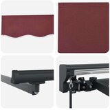  Ročno zložljivo senčilo Burgundija 5 × 3,5 m, (5000205467) | Shoptok.si