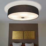 QAZQA Država stropna svetilka črna 70 cm - boben Cene