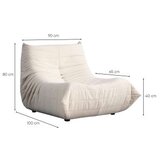 Atelier Del Sofa fotelja sa visokim naslonom ving chair bocek white | ePonuda.com