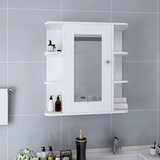  Kupaonski ormarić s ogledalom bijeli 66 x 17 x 63 cm MDF | shoptok.hr
