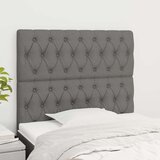  Posteljno vzglavje 2 kosa temno sivo 90x7x78/88 cm blago, (20792780) Cene