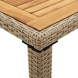  Vrtni stol bež 123 x 60 x 74 cm od poliratana i drva bagrema | shoptok.hr