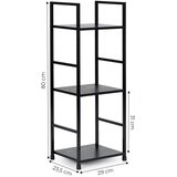 Modern Home LOFT polica za knjige, 3 razine, crna | shoptok.hr