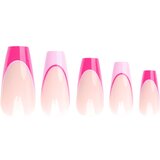 Nail HQ Coffin Pink Contrast French umetni nohti z lepilom 24 kos | Shoptok.si