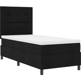  Krevet s oprugama i madracem s LED svjetlom crni 100x200 cm tkanina. | shoptok.hr