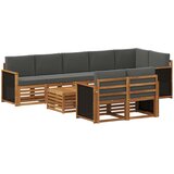  Setovi sofa Čvrsto drvo akacije | shoptok.hr