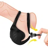 Manta Scrotum Vibrator Ring Remote Control Black