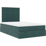 vidaXL Otomanski krevet s madracima&amp LED tamnozeleni 120x200cm baršun | shoptok.hr