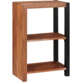 vidaXL Knjižna omara Rjava, Črna 80 x 30 x 110 cm Masiven les akacije | Shoptok.si