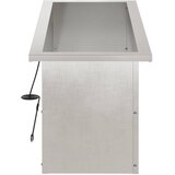  Vrtna posuda za sadnju s LED svjetlom Srebrna 30 x 80 x 30 cm | shoptok.hr