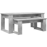  Set stolića za kavu 2 pcs Betonski sivi Konstruirano drvo | shoptok.hr