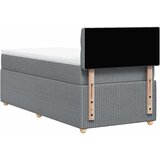  Okvir kreveta s oprugama i madrac svjetlosivi 80x200cm tkanina | shoptok.hr