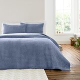 Bianca Modro prešito pregrinjalo 240x260 cm Attica Velvet – | Shoptok.si