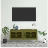  TV omarica olivno zelena 105x35x50 cm jeklo | Shoptok.si