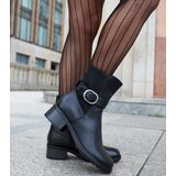 Gemre Black ankle boots with decorative buckle Archuleta | Shoptok.si