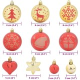 vidaXL Set božičnih okraskov 40 pcs Zlata in rdeča | Shoptok.si