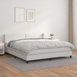 The Living Store Box spring postelja z vzmetnico bela 180x200 cm umetno usnje - Box Spring Postelja, (21521272) Cene