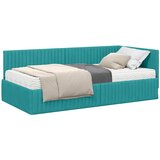 vidaXL Kotni okvir postelje z matrico z vzglavjem 2 pcs Turkizna Žamet, (5000155919) | Shoptok.si