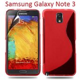  Gumijasti / gel etui S-Line za Samsung Galaxy Note 3 - rdeči Cene