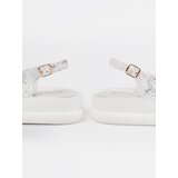GOODIN White flat sandals with decoration | Shoptok.si