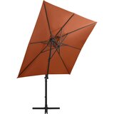  Konzolni vrtni suncobran sa stupom LED 250 cm terakota | Eponuda.ba
