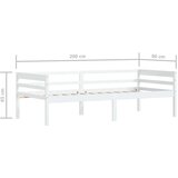 Posteljni okvir bel iz trdne borovine 90x200 cm, (20643064) | Shoptok.si