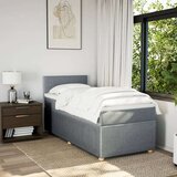 Box spring krevet s madracem svjetlosivi 90x190 cm od tkanine | shoptok.hr