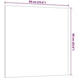 vidaXL Zidna magnetna ploča bijela 60x60 cm od kaljenog stakla | shoptok.hr