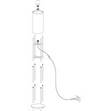 Eglo 43141 - podna lampa glastonbury 1xE27/60W/230V | Eponuda.com