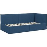  Kutni okvir kreveta s uzglavljem Plava 100 x 200 cm tkanina | shoptok.hr