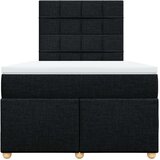 vidaXL Box spring postelja z vzmetnico črn 120x200 cm blago | Shoptok.si