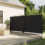  Zložljiva stranska tenda črna 180x1200 cm | Shoptok.si