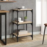 vidaXL Knjižna omara sonoma hrast 40x33x70,5 cm inž. les in jeklo | Shoptok.si