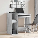  Radni stol s policama siva boja hrasta 84x40x78 cm drveni | Eponuda.com