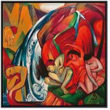  Slika - Franz Marc – The waterfall (Women under a waterfall) 40x40 U crnom drvenom okviru | shoptok.hr