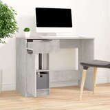 vidaXL Pisalna miza betonsko siva 100x50x75 cm konstruiran les | Shoptok.si