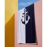 Peškir za plažu Anchor, Pamučni, 75x160cm, Teget-beli