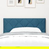 vidaXL LED uzglavlje dizajn dijamantnih blokova tamnoplava 90 cm baršunasto, uzglavlje dizajn dijamantnih blokova tamnoplava 90 cm baršunasto | shoptok.hr