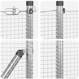 vidaXL Set nosilcev ograje Set 2 Pocinkano jeklo 10 x 1 m Vzdržljivo | Shoptok.si