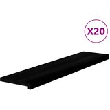  Gazišta stepenice 20 kom tamnosmeđi 110x30x2 cm masivna hrast | shoptok.hr