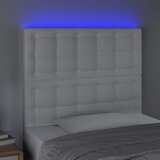  LED uzglavlje bijelo 90x5x118/128 cm od umjetne kože | Eponuda.ba