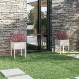 vidaXL vrtne sadilice 2 kom bijele 50 x 50 x 70 cm od masivne borovine Cijene