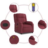  Masažni naslonjač od tkanine crvena boja vina | shoptok.hr