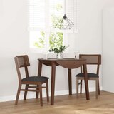 vidaXL Jedilni stoli z blazinami 2 kosa Brown Solid Wood Rubber Cene