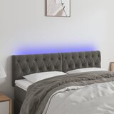  LED uzglavlje tamnosivo 144x7x78/88 cm baršunasto | shoptok.hr