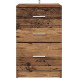 vidaXL Noćni ormar Staro drvo 40 x 40 x 63 cm Konstruirano drvo | shoptok.hr