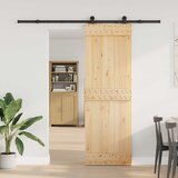  Klizna vrata NARVIK Prirodna i crna 70 x 210 cm (213,5 cm) | shoptok.hr