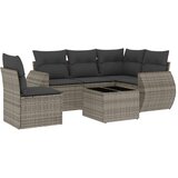  6-dijelni set vrtnih sofa od poliratana s jastucima sivi | shoptok.hr
