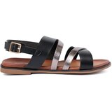 Sergio Leone s black sandals with silver straps Cene